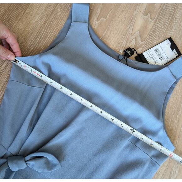 NWT Weekend MaxMara Lamella Light Blue Sleeveless Mini Short Dress, size 2 - Picture 7 of 10